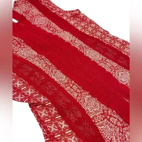 BCBG MAXAZRIA  Jalena Poppy Red Lace Combo Dress Size 2 - Picture 10 of 16
